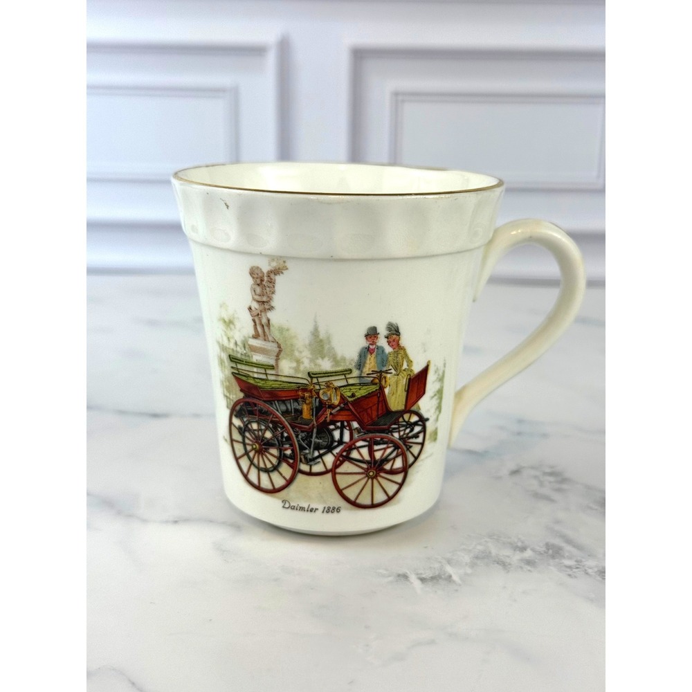 VTG Daimler 1886 Mug Cup England Crown Staffordshire 3 5/8" Tall